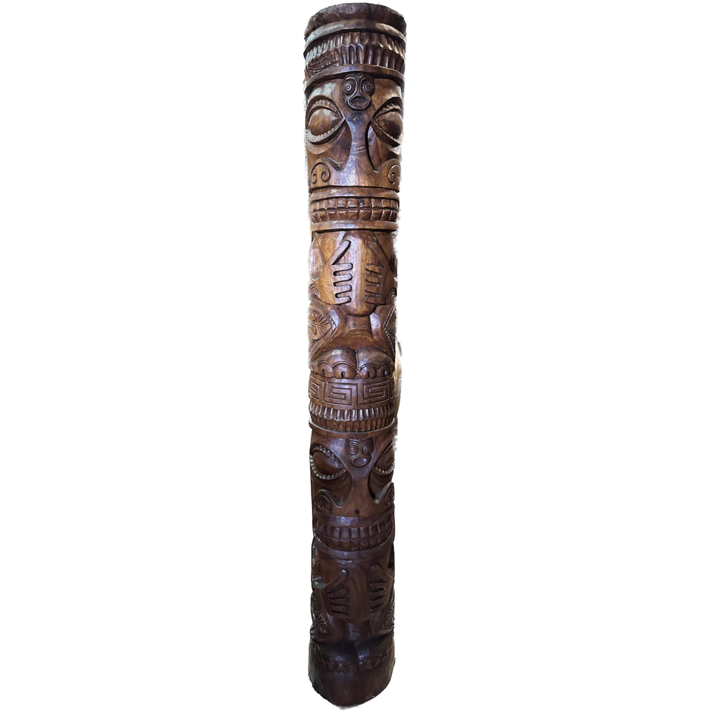 Exquisite Cook Island Koa Tiki Totem 81 inches - Polynesia | #yuy3817200 Exquisite Cook Island Koa Tiki Totem 81 inches - Polynesia | #yuy3817200